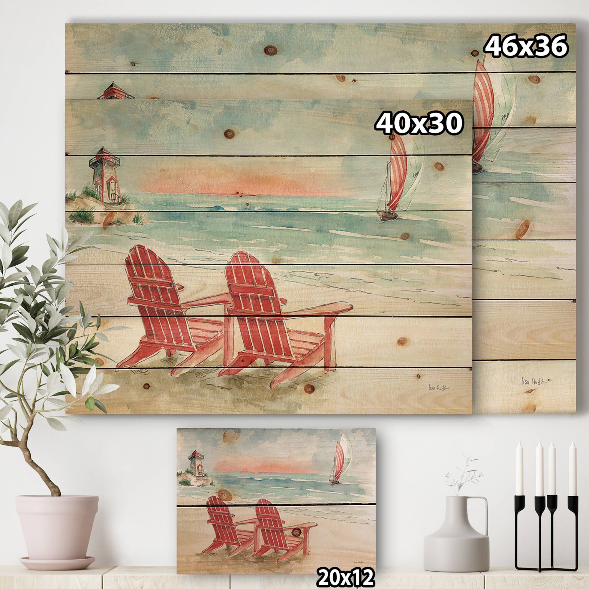 Designart - Coastal Chair Relax Beach II